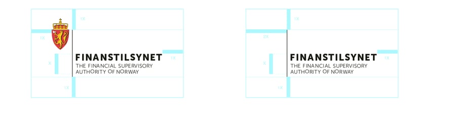 Avstander ved bruk av Finanstilsynets  logo