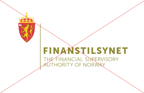 Finanstilsynets logo skal ikke settes i alternative farger