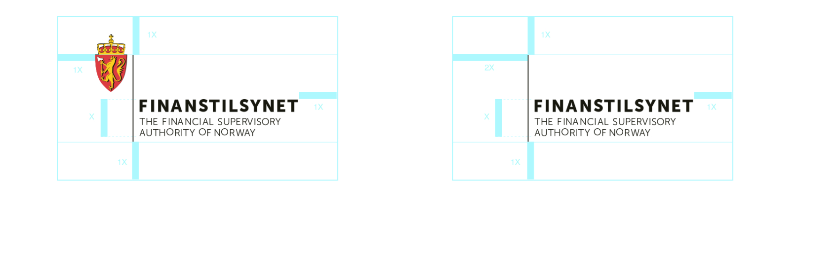 Avstander ved bruk av Finanstilsynets logo